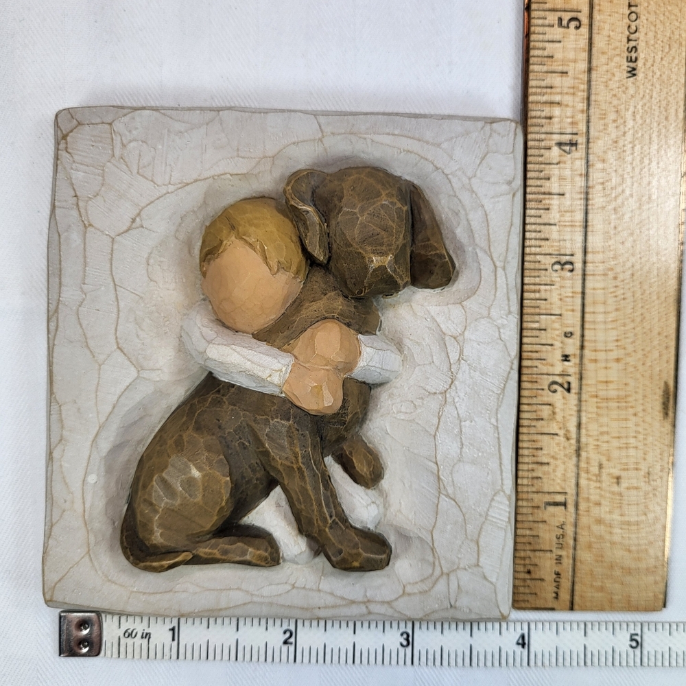Willow Tree Hug A Boundless Love PLAQUE 2003 Susan Lordi ~4" Square Wall Hanging - Picture 3 of 7